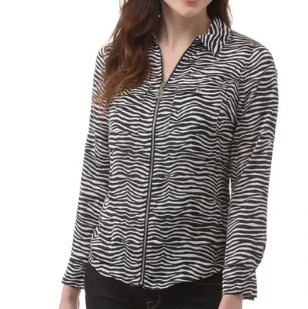 Michael Kors Animal Print Jacket | Size 3X | Front Zipper | Chic Style